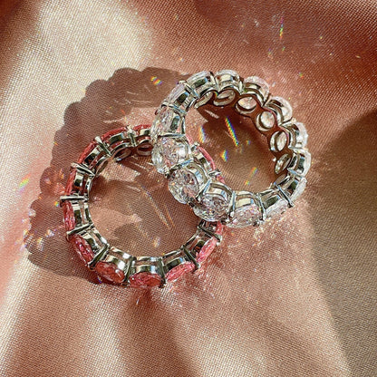 [Joyas Regalia] Anillo de tenis delicado con corte cojín alargado