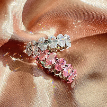 [Joyas Regalia] Anillo de tenis delicado con corte cojín alargado