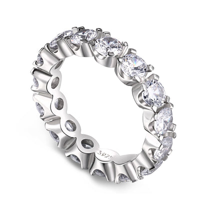 [Joyas Regalia] Anillo de tenis Eternity de corte redondo
