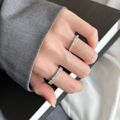 [Joyas Regalia] Anillo de tenis Eternity de corte redondo