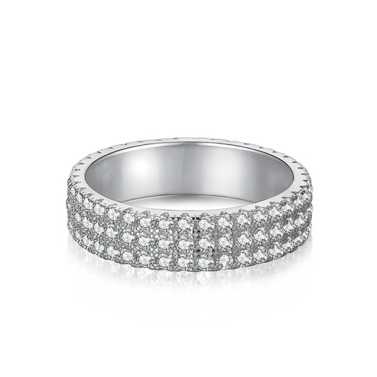 [Joyas Regalia] Anillo de tenis de corte redondo delicado