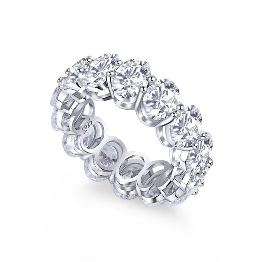 [Joyas Regalia] Anillo de tenis delicado con corte cojín alargado