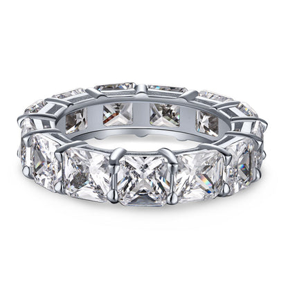 [Joyas Regalia] Elegante anillo de tenis de corte princesa