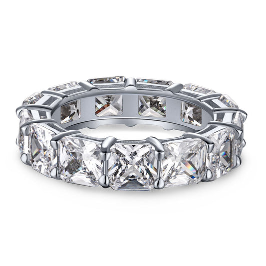 [Joyas Regalia] Elegante anillo de tenis de corte princesa