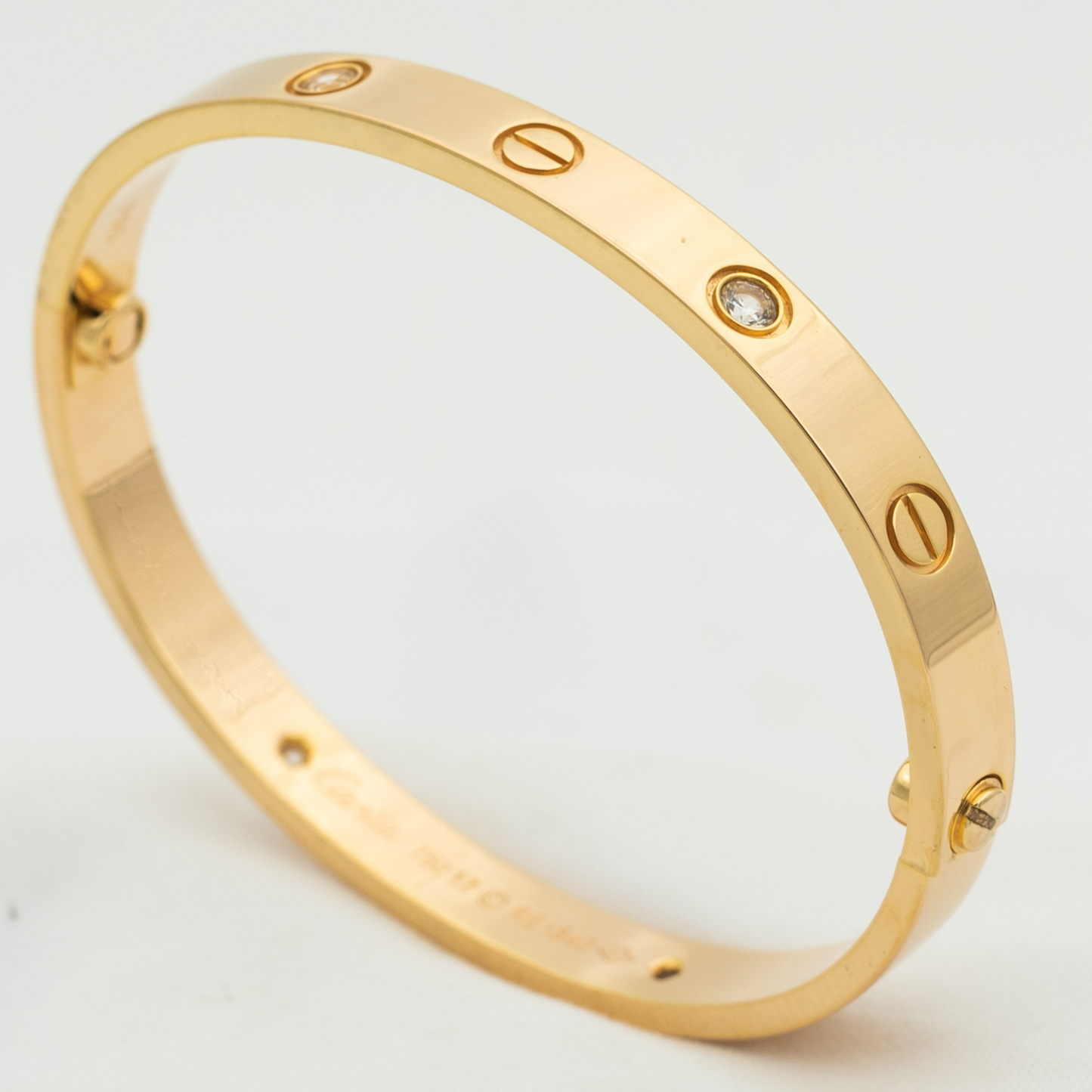 [Joyas Regalia] PULSERA LOVE 6.1MM 4 DIAMANTES 