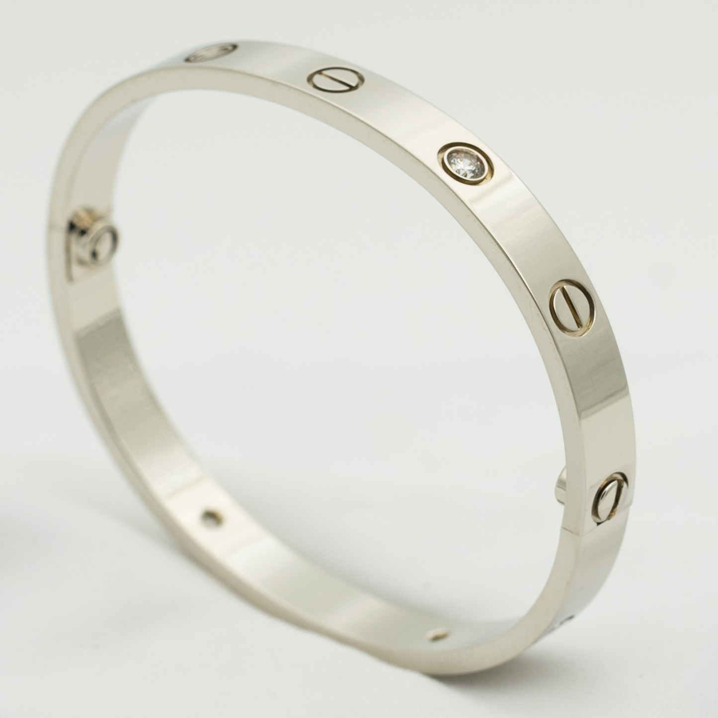 [Joyas Regalia] PULSERA LOVE 6.1MM 4 DIAMANTES 