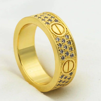 [Regalia jewelry]LOVE RING 5.5MM DIAMONDS PAVED