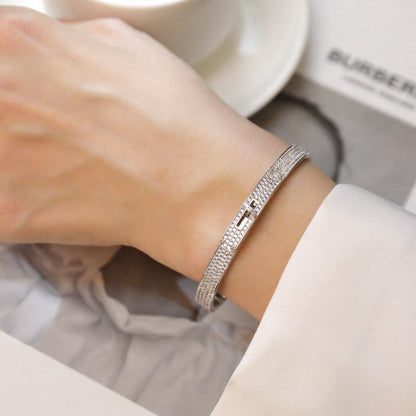 [Joyas Regalia]PULSERA KELLY CON PAVÉ DE DIAMANTES 