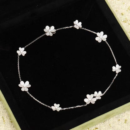 [Joyas Regalia] COLLAR FRIVOLE DE PLATA CON 9 FLORES