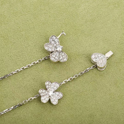 [Joyas Regalia] COLLAR FRIVOLE DE PLATA CON 9 FLORES
