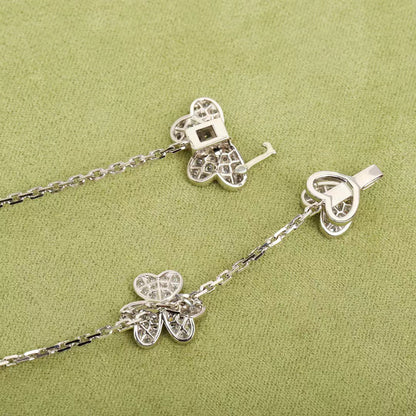 [Joyas Regalia] COLLAR FRIVOLE DE PLATA CON 9 FLORES