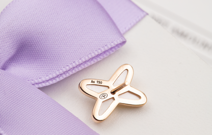 [Joyas Regalia] PENDIENTES DE DIAMANTES DE ORO ROSA CON MOP BLANCO