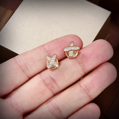 [Bijoux Regalia]Boucles d'oreilles Jeux de Gold Diamond