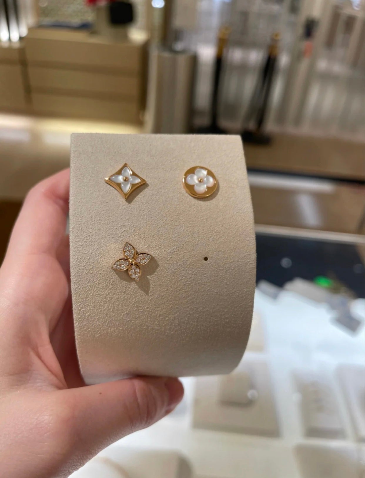 [Joyas Regalia] PENDIENTES DE BOTONERA STAR BLOSSOM DE ORO ROSA CON DIAMANTES
