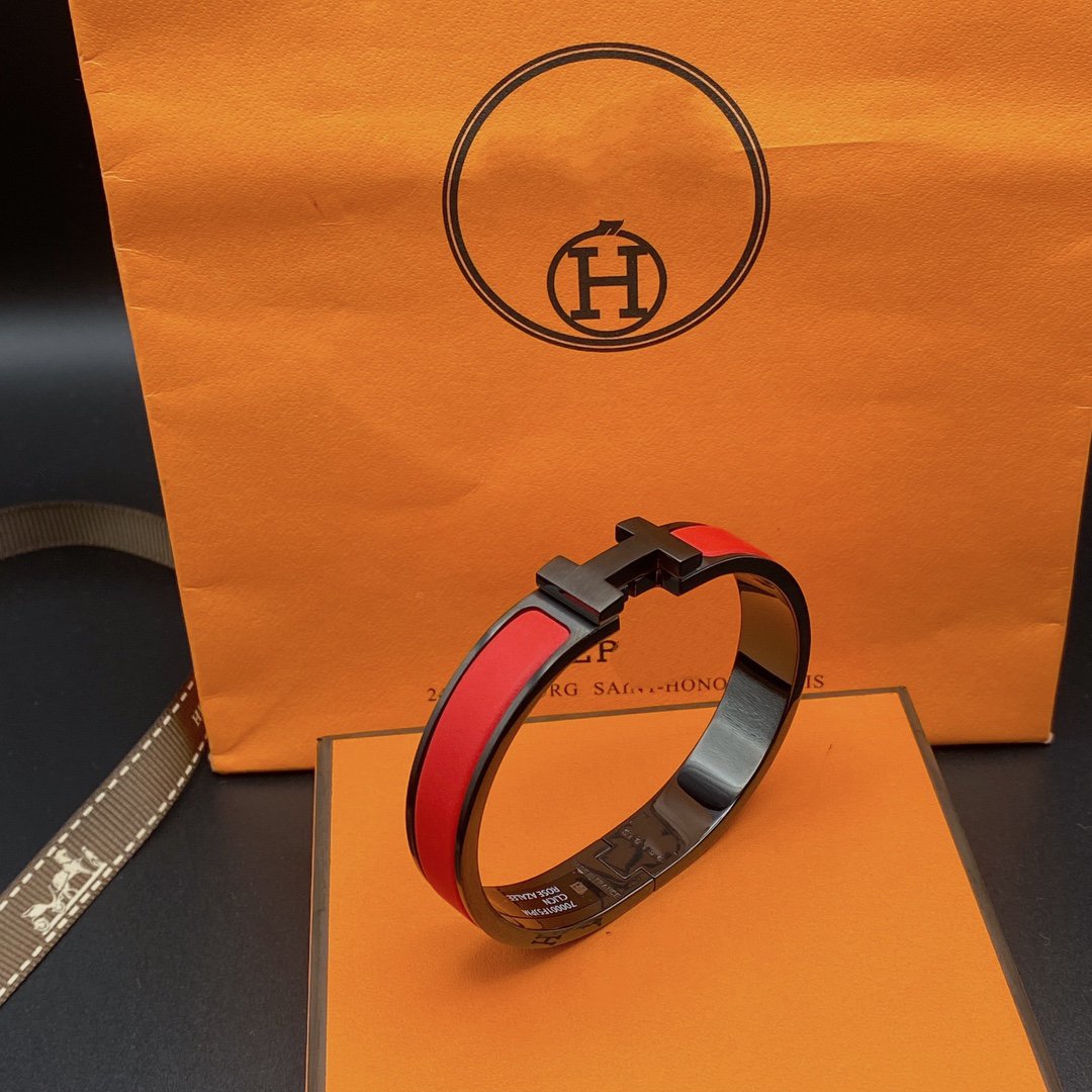 [Joyas Regalia] PULSERA CLIC HM SO NEGRA Y ROJA