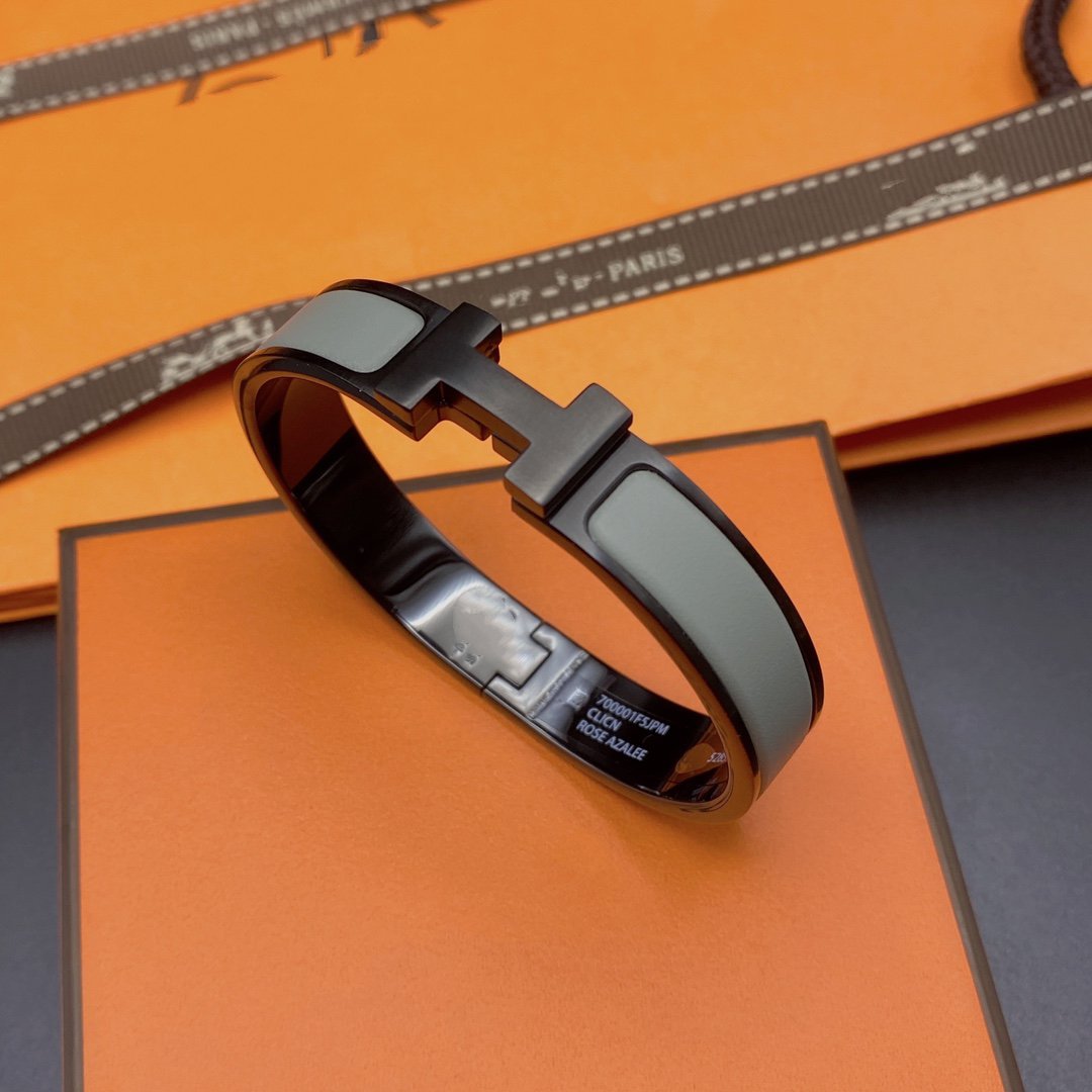 [Joyas Regalia] PULSERA CLIC HM SO NEGRO GRIS