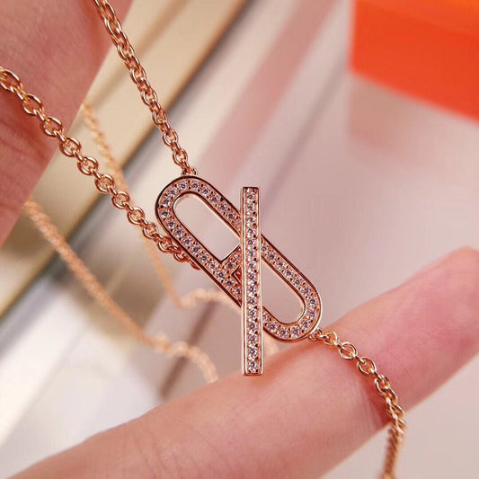 [Joyas Regalia] HM COLLAR DE NARIZ DE CERDO DE FUEGO DE MODA CALLEJERA