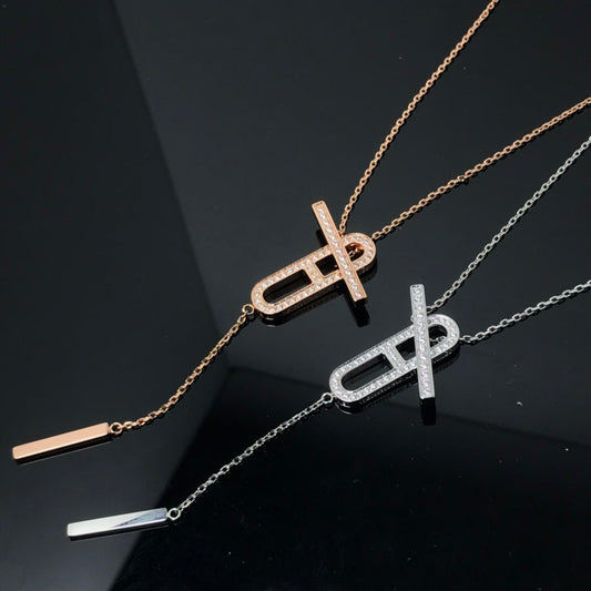 [Joyas Regalia] COLLAR HM PLATINO ORO ROSA DIAMANTE