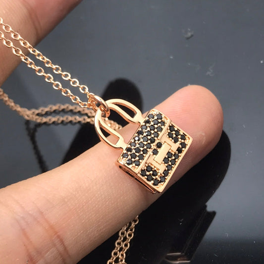 [Joyas Regalia] COLLAR HM LLEGADA DIAMANTE NEGRO