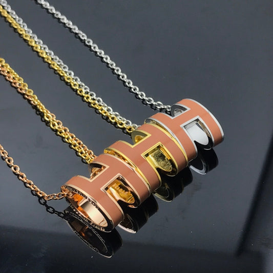 [Joyas Regalia] COLLAR H MARRÓN