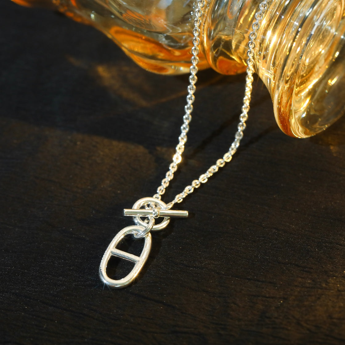[Joyas Regalia] COLLAR COLGANTE HM CHAINE D'ANCRE PLATA DE LEY 