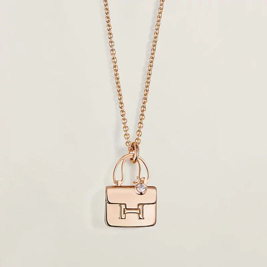 [Bijoux Regalia] COLLIER AMULETTE PÉDANT EN OR ROSE