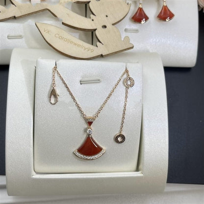 [Joyas Regalia] COLLAR DE ENSUEÑO CORNALINA DIAMANTE