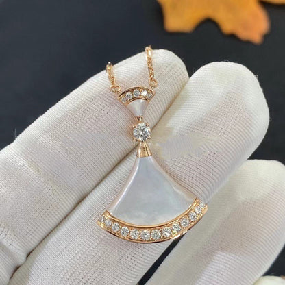 [Regalia jewelry]DREAM NECKLACE MOP PINK GOLD DIAMOND