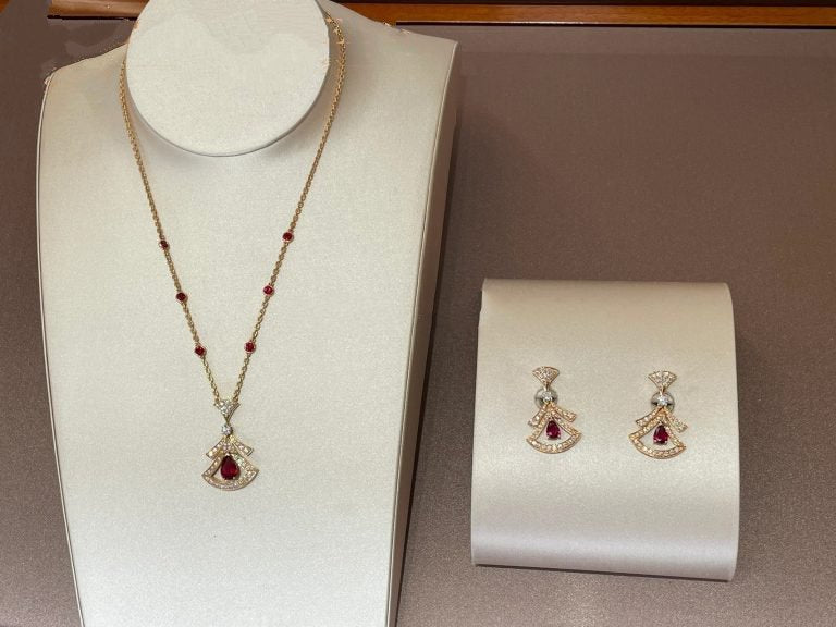 [Regalia jewelry]DREAM NECKLACE CARNELIAN DIAMOND PINK GOLD