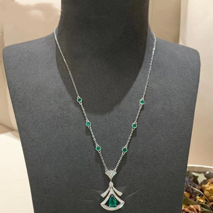 [Joyas Regalia] COLLAR DE SUEÑO MALAQUITA DIAMANTE PLATA