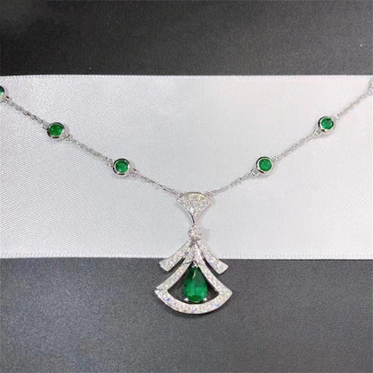 [Joyas Regalia] COLLAR DE SUEÑO MALAQUITA DIAMANTE PLATA