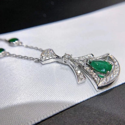 [Joyas Regalia] COLLAR DE SUEÑO MALAQUITA DIAMANTE PLATA