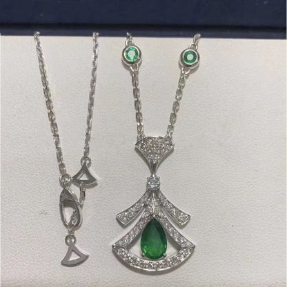 [Joyas Regalia] COLLAR DE SUEÑO MALAQUITA DIAMANTE PLATA