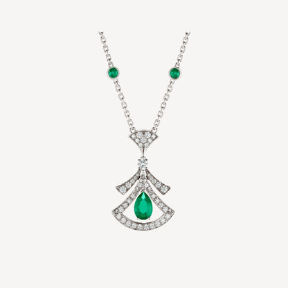 [Joyas Regalia] COLLAR DE SUEÑO MALAQUITA DIAMANTE PLATA
