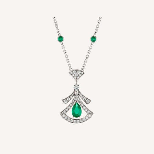 [Joyas Regalia] COLLAR DE SUEÑO MALAQUITA DIAMANTE PLATA