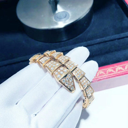 [Joyas Regalia]Pulsera Serpenti de 8 mm en oro rosa y diamantes