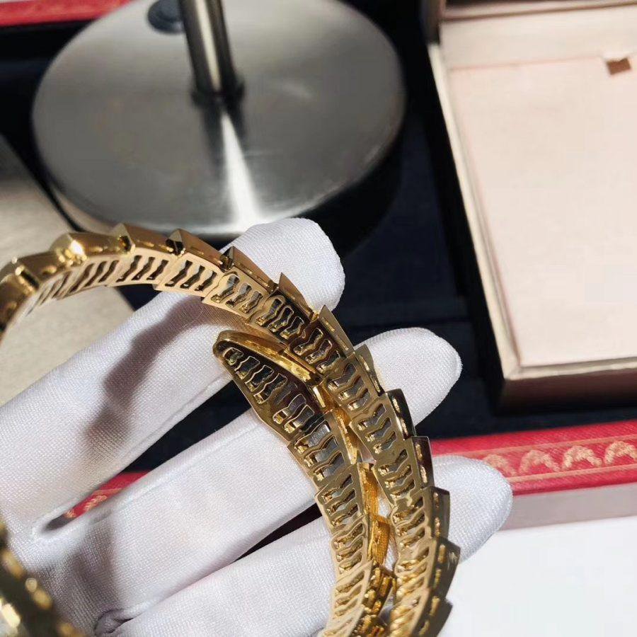 [Joyas Regalia]Pulsera Serpenti de oro de 8 mm y diamantes