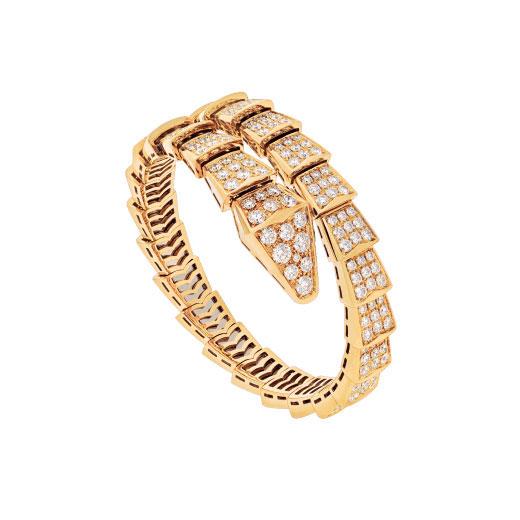[Joyas Regalia]Pulsera Serpenti de oro de 8 mm y diamantes
