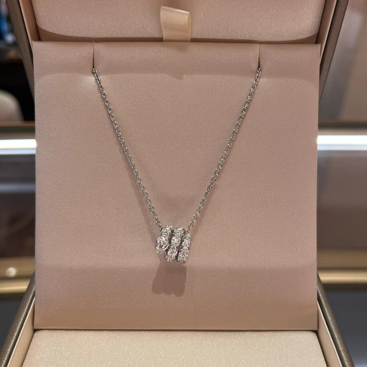 [Joyas Regalia]COLLAR SERPENTI DOBLE ANILLO DIAMANTE