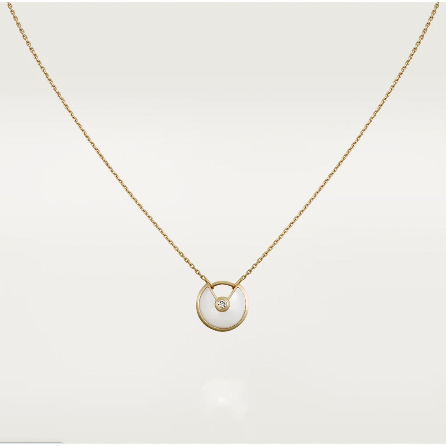 [Regalia jewelry]AMULETTE ROSE GOLD MOP NECKLACE