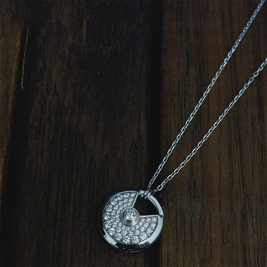 [Joyas Regalia] COLLAR AMULETTE DE PLATA CON DIAMANTES