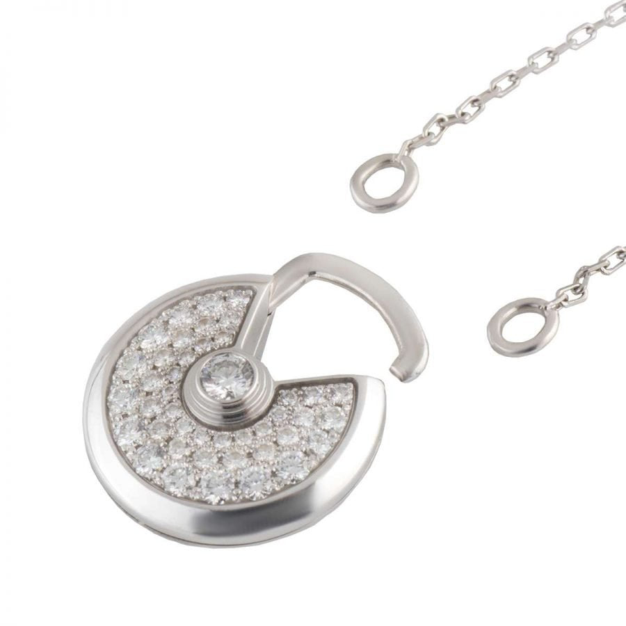 [Joyas Regalia] COLLAR AMULETTE DE PLATA CON DIAMANTES
