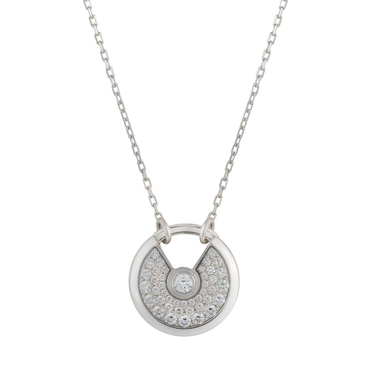 [Joyas Regalia] COLLAR AMULETTE DE PLATA CON DIAMANTES