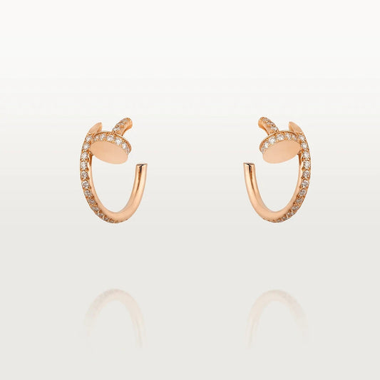[Joyas Regalia] PENDIENTES JUSTE 12,75 MM ORO ROSA DIAMANTE