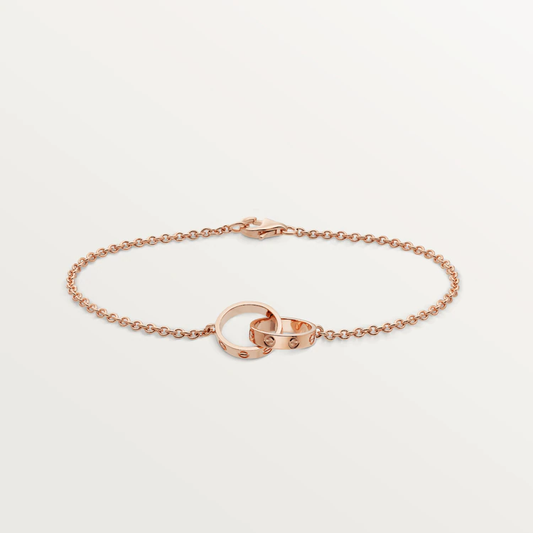 [Joyas Regalia] PULSERA DE AMOR CON DOBLE ANILLO