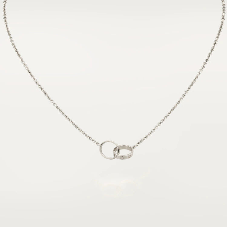 [Joyas Regalia]COLLAR AMOR ORO ROSA Y PLATA 