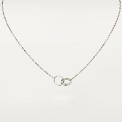 [Joyas Regalia]COLLAR AMOR ORO ROSA Y PLATA 