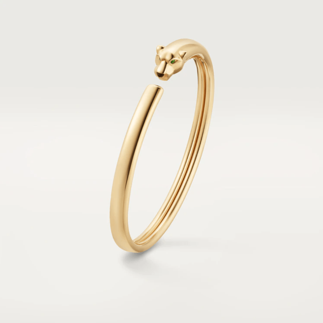 [Joyas Regalia]Pulsera abierta de oro Pantera