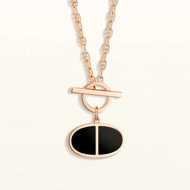 [Joyas Regalia] COLLAR DE CERÁMICA NEGRA CHAINE VERSO
