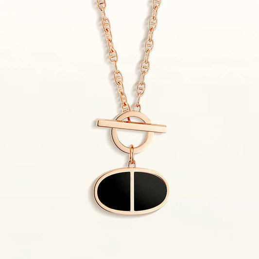 [Joyas Regalia] COLLAR DE CERÁMICA NEGRA CHAINE VERSO